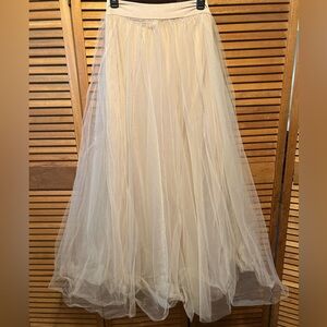 Blush Street Couture Pale Pink Maxi Tulle Skirt